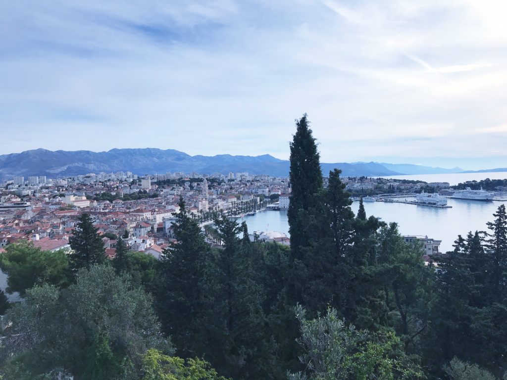 View from Vidilica bar, next to Park Marjan entrance