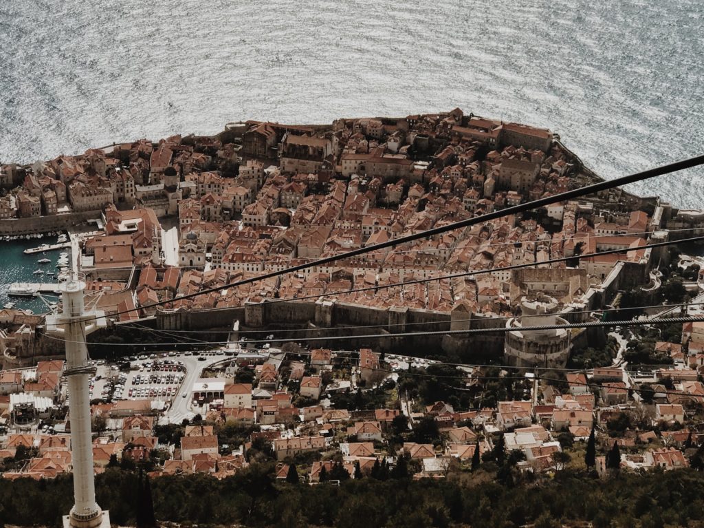 Aerial view of the old town, Dubrovnik, Croatia