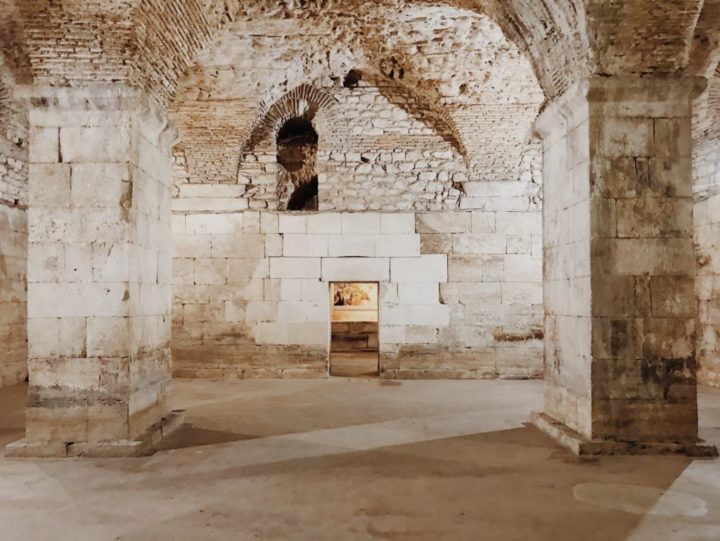 Basement halls of Diocletian's Palace as an inevitable tourist attraction