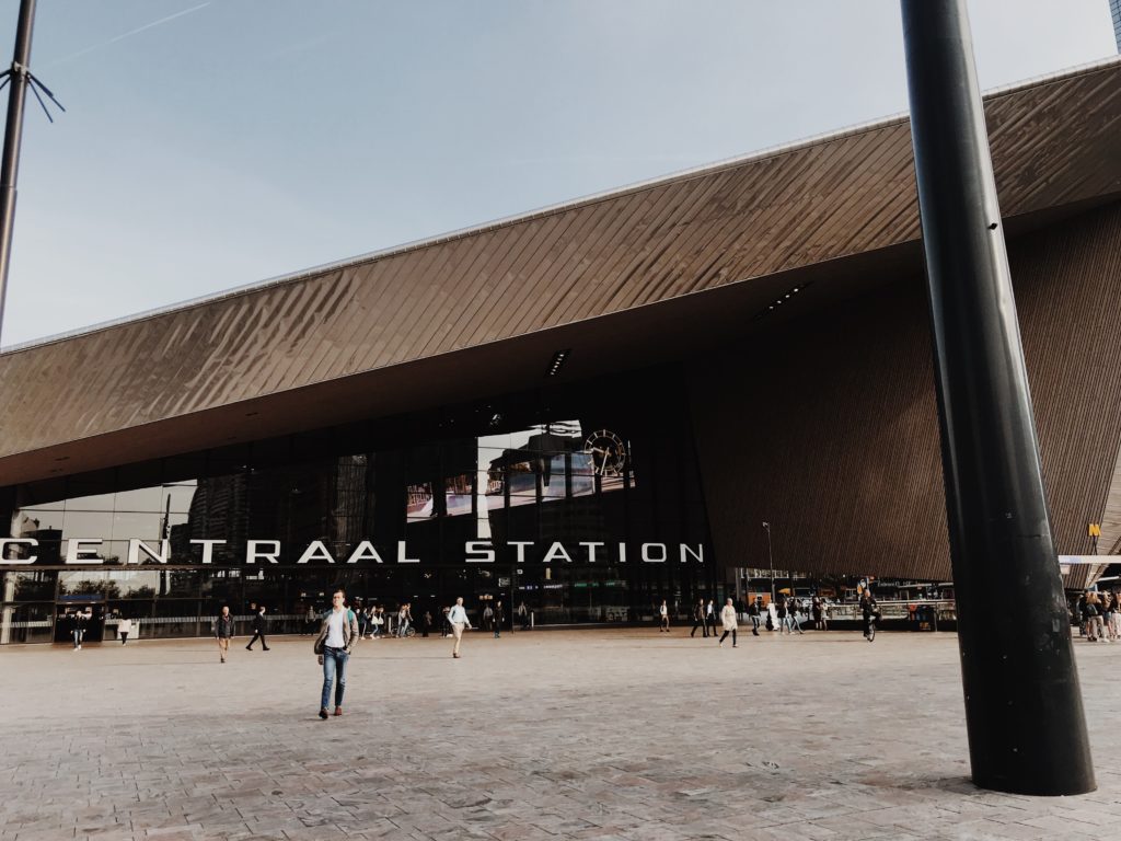 Exterior of Rotterdam Central Station. Rotterdam, Netherlands, Europe