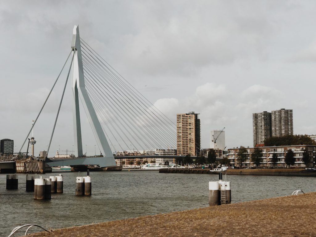 Rotterdam on bike Willemsbrug Bridge