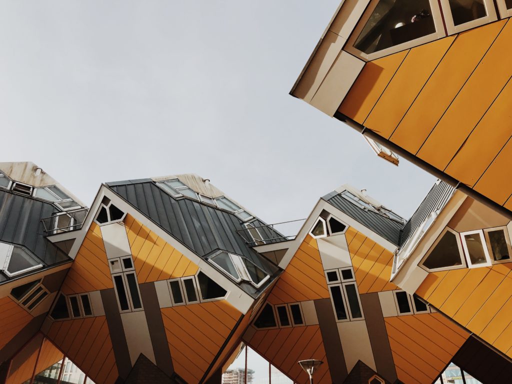 Rotterdam on bike Cube Houses Kubuswoningen