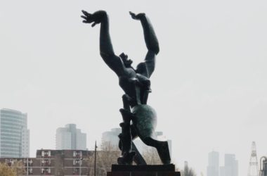 The destroyed city sculpture