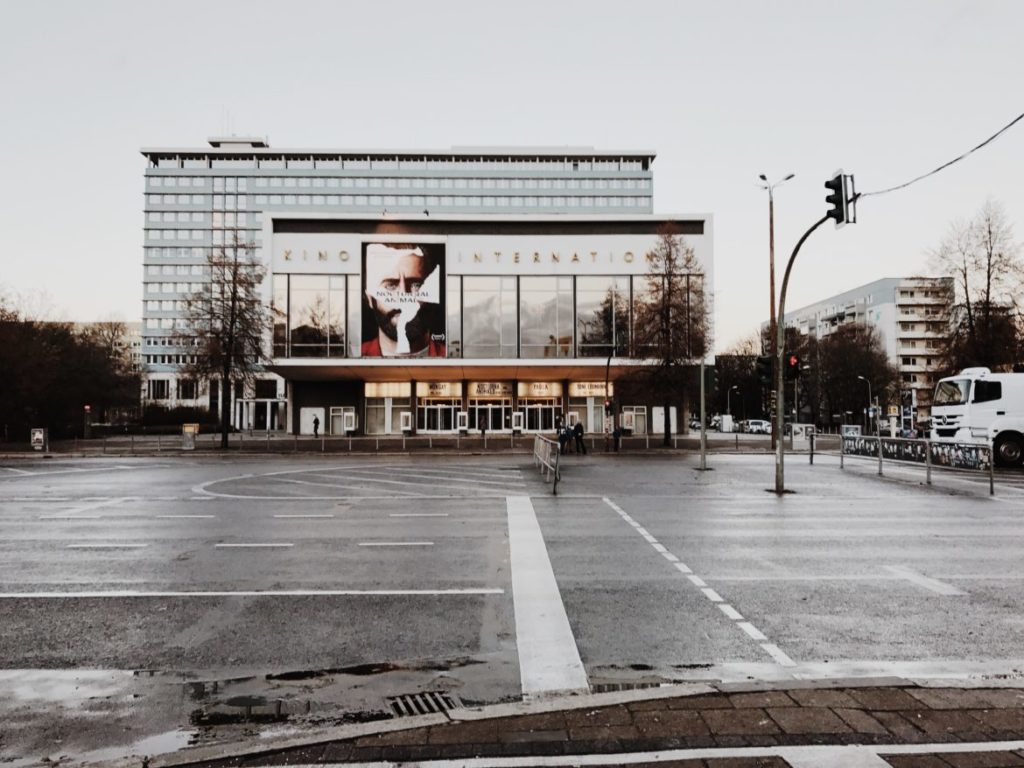 Front view of Kino International, Friedrichshain, Berlin, Germany