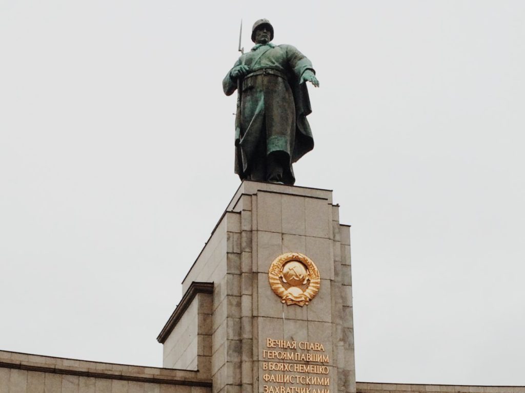 Statue of the Red Army soldier Soviet War Memorial Strasse des 17. Juni