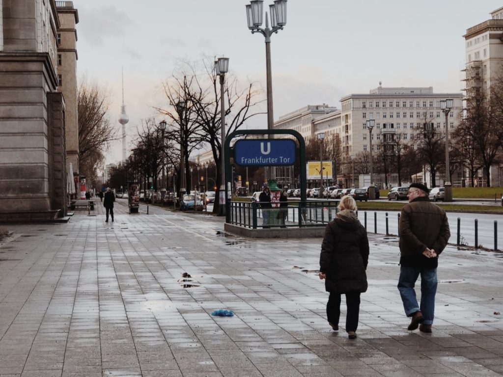 Main avenue during of the GDR East Germany, Karl-Marx-Allee