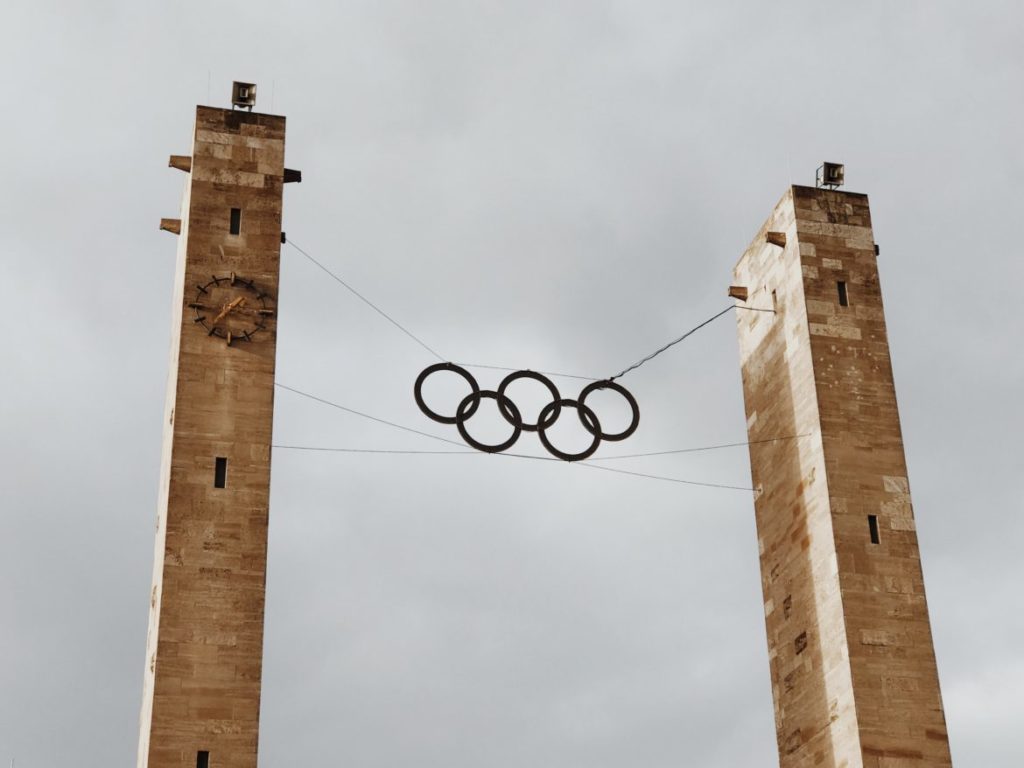 Olympiastadion Main Entrance Olympic Rings from 1936