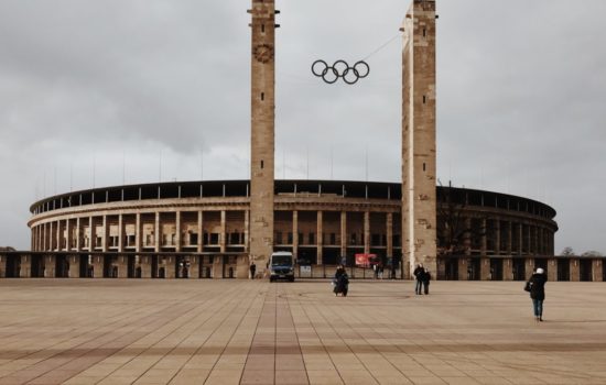 Entrance to Olympic Stadium (Olympiastadion), Berlin, Germany