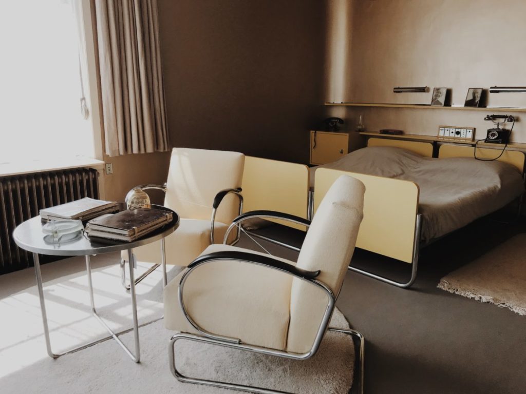 Master bedroom, Bauhaus residential house, Rotterdam, Netherlands