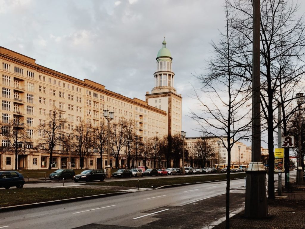 Main avenue during of the GDR East Germany, Karl-Marx-Allee