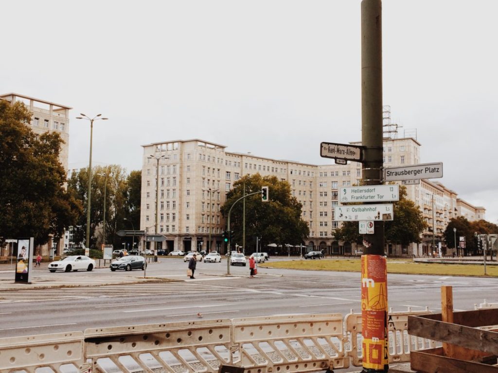 Main avenue during of the GDR East Germany, Karl-Marx-Allee