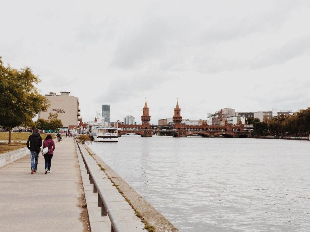 Oberbaum Bridge connecting the districts of Kreuzberg and Friedrichshain