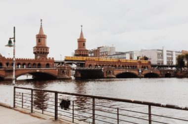 Oberbaum Bridge between Kreuzberg and Friedrichshain, Spree River, Berlin, Germany