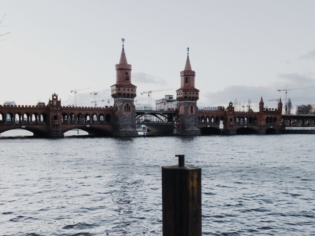 Sunset at river Spree, Friedrichshain-Kreuzberg, Berlin