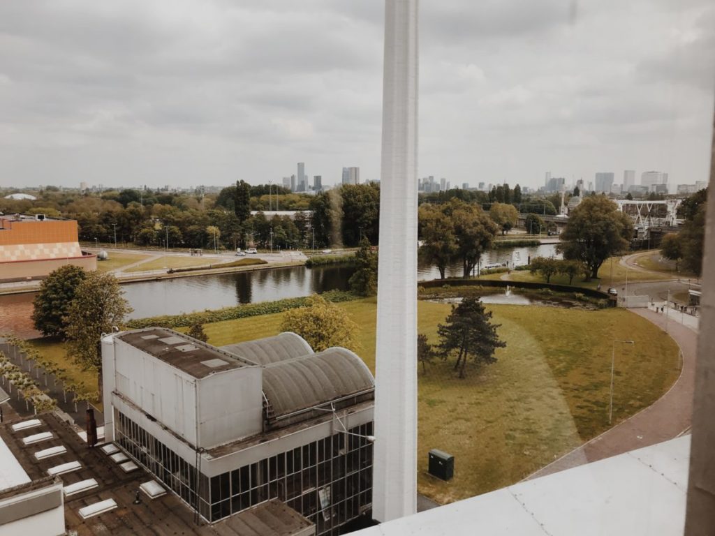 View on Rotterdam from factory, Nederlands