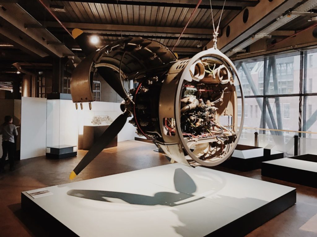 Actual aircraft engine display, Aviation Museum, Berlin