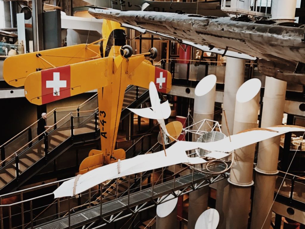 The aviation hall in the Deutsches Technikmuseum / German Museum of Technology