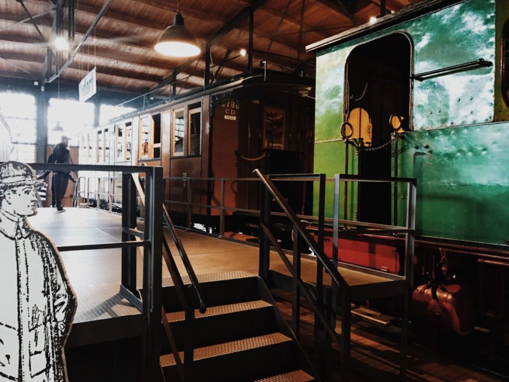 Steam locomotives on display at Deutsches Technikmuseum