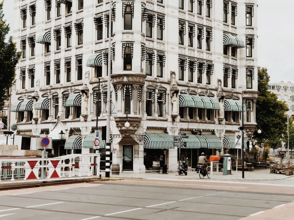 American style building in Rotterdam, Netherlands