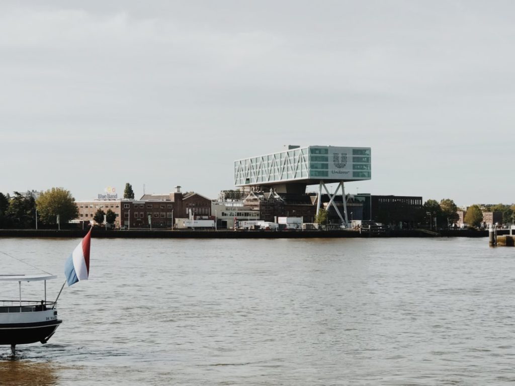 Modern architecture of Feyenoord district in Rotterdam, Netherlands