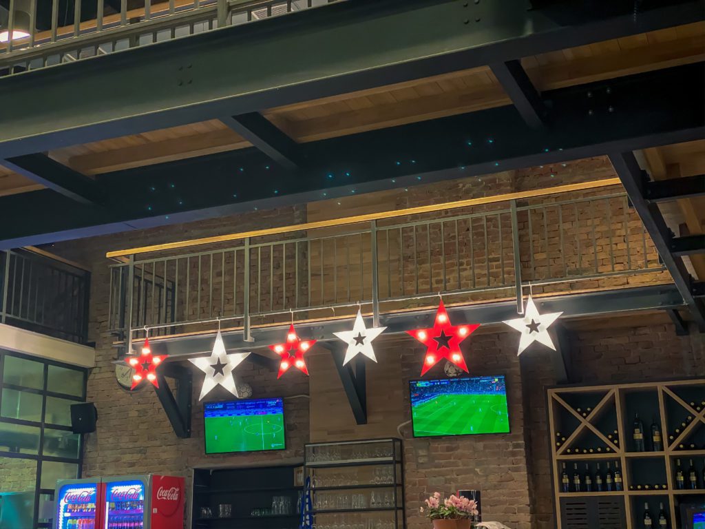 Star decoration in restaurant, Osijek, Croatia