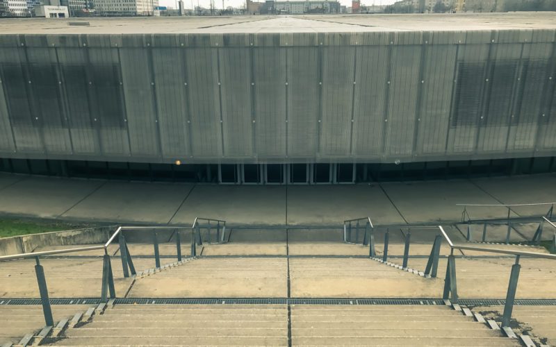 Velodrom Berlin, indoor track cycling arena in the Prenzlauer Berg district, Berlin, Germany