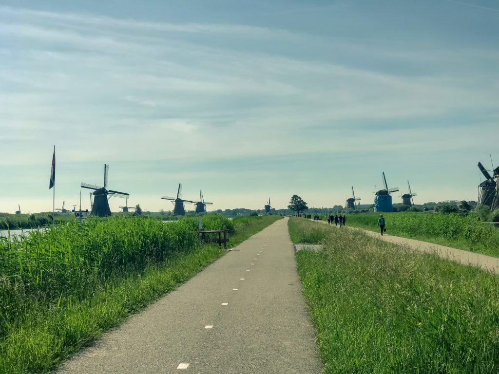 Traditional windmills at Kinderdijk in the Netherlands
