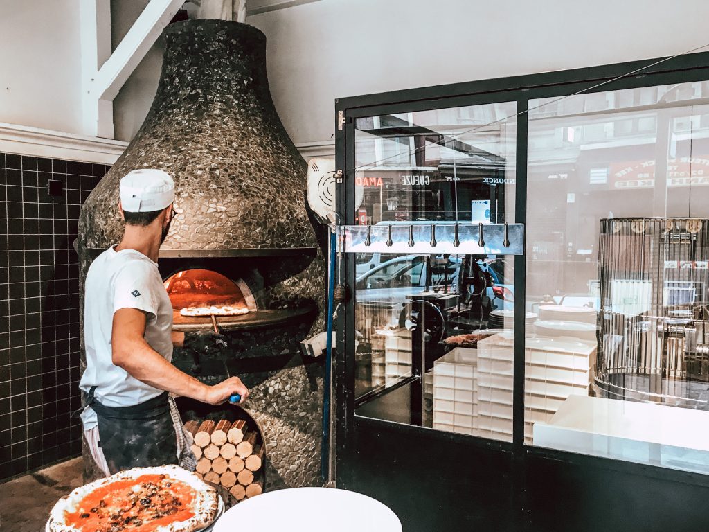 Wood-fired pizza oven, Brussels, Belgium