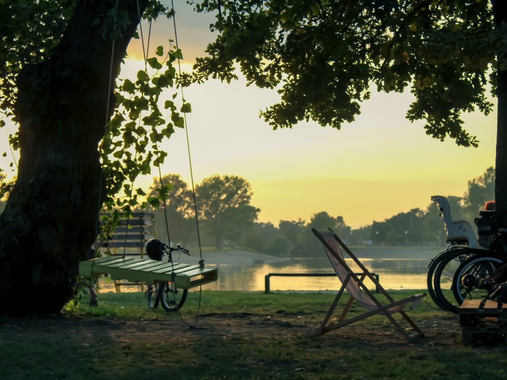 Sunset at lake Jarun, Lake Jarun, Zagreb